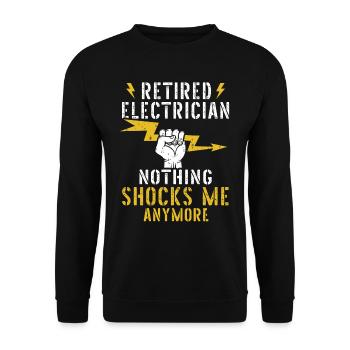 Nous vous allumons toujours électricien - Sweat-shirt Unisexe - noir - Devant - Alina (178cm) & Michal (187cm)