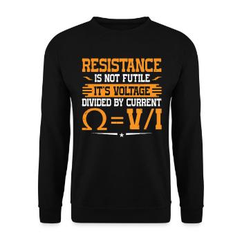 Nous vous allumons toujours électricien - Sweat-shirt Unisexe - noir - Devant - Alina (178cm) & Michal (187cm)