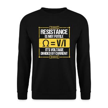 Nous vous allumons toujours électricien - Sweat-shirt Unisexe - noir - Devant - Alina (178cm) & Michal (187cm)