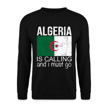 Algerien Spruch - Unisex Pullover - Schwarz - Vorne - Alina (178cm) & Michal (187cm)