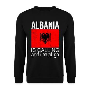 Albanie Dicton - Sweat-shirt Unisexe - noir - Devant - Alina (178cm) & Michal (187cm)