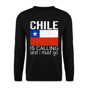 Chile Spruch - Unisex Pullover - Schwarz - Vorne - Alina (178cm) & Michal (187cm)