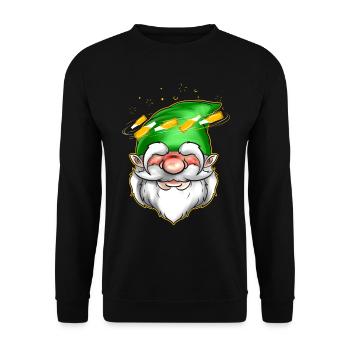 Gnome With Headache From Bottles On St Patricks - Unisex Sweatshirt - black - Front - Alina (178cm) & Michal (187cm)
