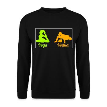 Difference Between Yoga And Vodka St Patricks Day - Unisex Pullover - Schwarz - Vorne - Alina (178cm) & Michal (187cm)