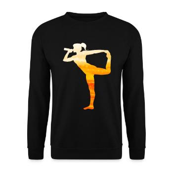 Yoga et bière le jour de la Saint-Patrick - Sweat-shirt Unisexe - noir - Devant - Alina (178cm) & Michal (187cm)