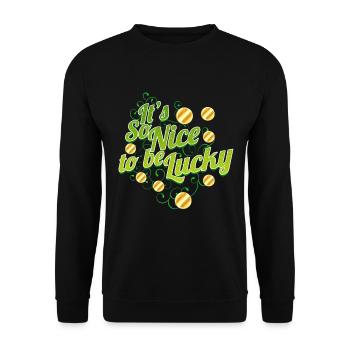 C’est tellement agréable d’avoir de la chance le jour de la Saint-Patrick - Sweat-shirt Unisexe - noir - Devant - Alina (178cm) & Michal (187cm)