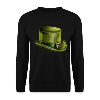 Green Leprechauns Chapeau Cylindre Trèfle sur St - Sweat-shirt Unisexe - noir - Devant - Alina (178cm) & Michal (187cm)