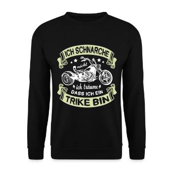 Drift Trike Dreirad Motorrrad Trike für einen - Unisex Pullover - Schwarz - Vorne - Alina (178cm) & Michal (187cm)