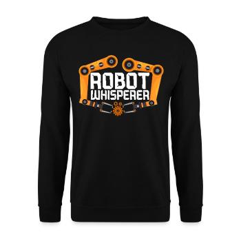 Robot Robotics Engineer Robot - Unisex Sweatshirt - black - Front - Alina (178cm) & Michal (187cm)