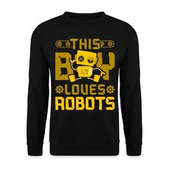 Robot Robotics Engineer Boy This - Unisex Sweatshirt - black - Front - Alina (178cm) & Michal (187cm)