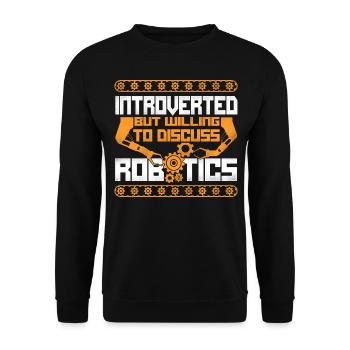 Robot Robotics Engineer Vintage - Unisex Sweatshirt - black - Front - Alina (178cm) & Michal (187cm)