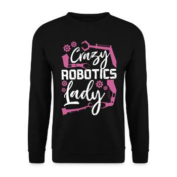 Robot Robotics Engineer Female - Unisex Sweatshirt - black - Front - Alina (178cm) & Michal (187cm)