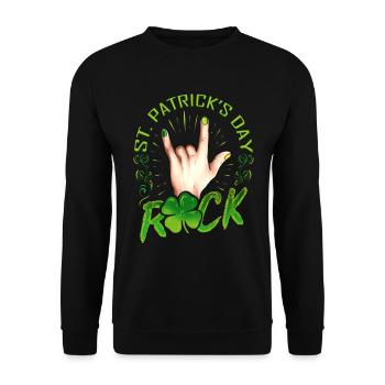 Signe Des Cors Main Logo Rock Music St - Sweat-shirt Unisexe - noir - Devant - Alina (178cm) & Michal (187cm)
