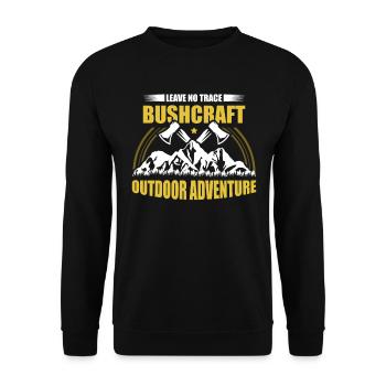 Survival Bushcrafting Nature Bushcraft for a - Unisex Sweatshirt - black - Front - Alina (178cm) & Michal (187cm)