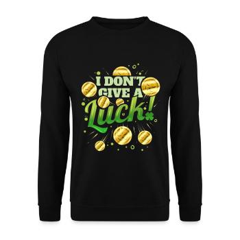 Pièces d’or, je ne donne pas de chance pour St Patrick - Sweat-shirt Unisexe - noir - Devant - Alina (178cm) & Michal (187cm)