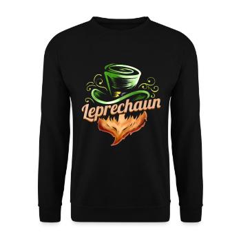 Green Hat, Red Beard, Leprechaun On St Patricks - Unisex Sweatshirt - black - Front - Alina (178cm) & Michal (187cm)