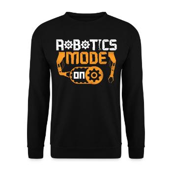Ingénieur Robotique Robot Vintage - Sweat-shirt Unisexe - noir - Devant - Alina (178cm) & Michal (187cm)