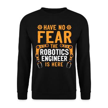 Robot Robotics Engineer Vintage - Unisex Sweatshirt - black - Front - Alina (178cm) & Michal (187cm)