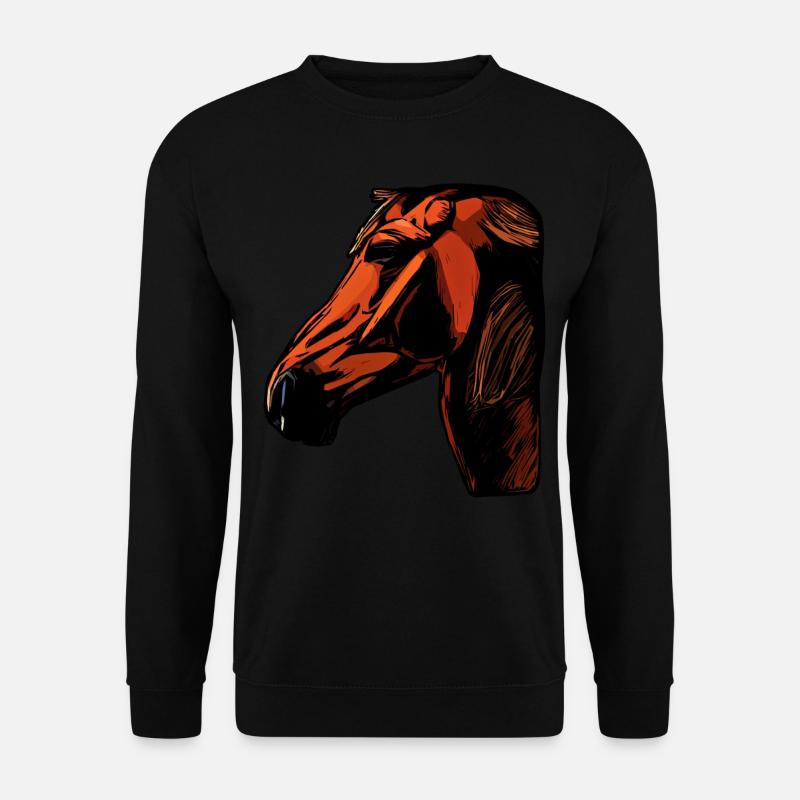 Pferd Tier Motiv - Unisex Pullover - Schwarz