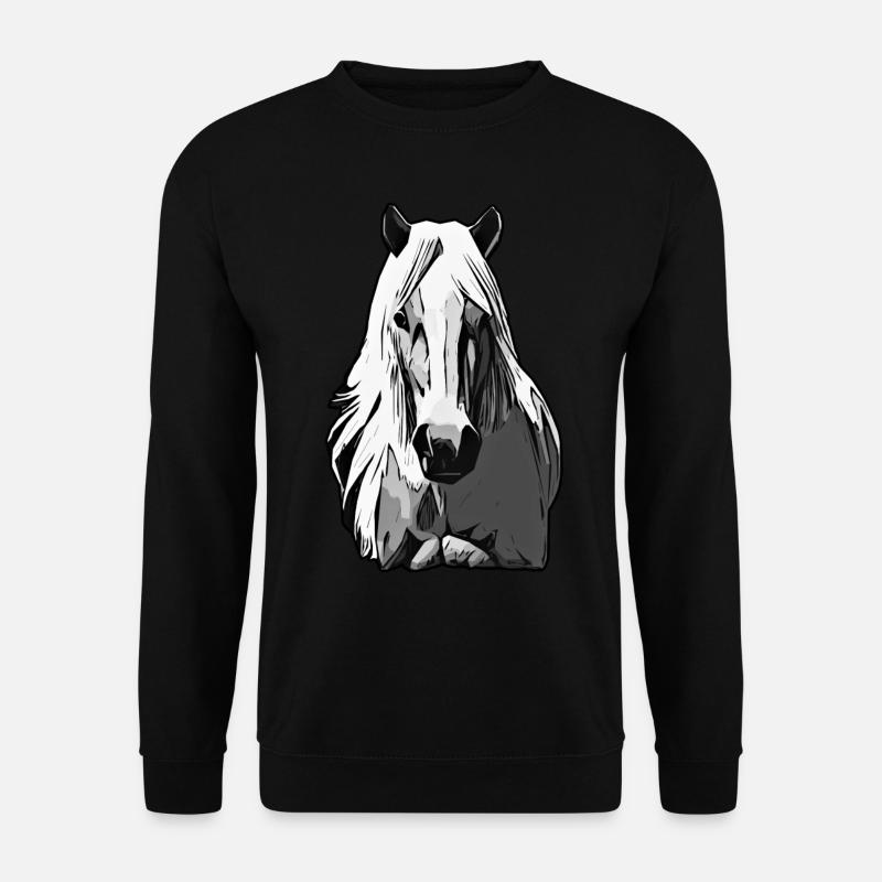 Pferd Tier Motiv - Unisex Pullover - Schwarz