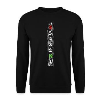 1N23456 - Changement de vitesse moto - Sweat-shirt Unisexe - noir - Devant - Alina (178cm) & Michal (187cm)