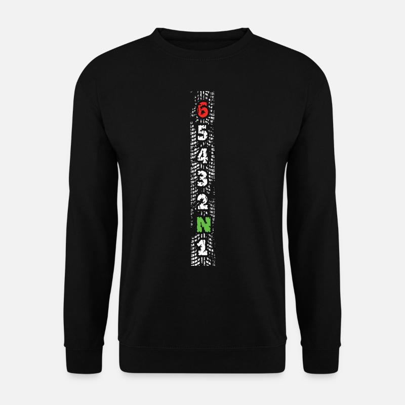 1N23456 - Motorcycle Gearshift - Unisex Sweatshirt - black