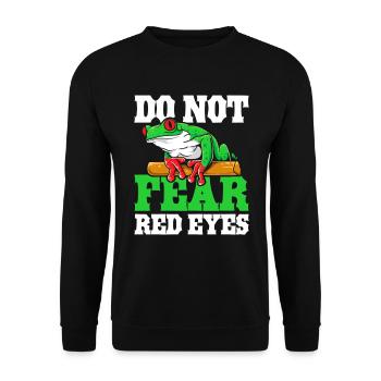 Red Eyed Tree Frog Cute Rainforest Amphibian - Unisex Sweatshirt - black - Front - Alina (178cm) & Michal (187cm)