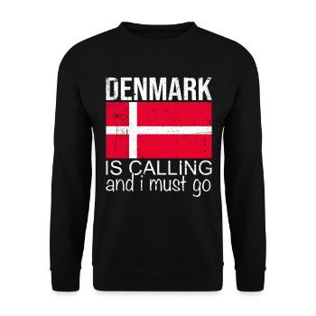 Denmark Saying - Unisex Sweatshirt - black - Front - Alina (178cm) & Michal (187cm)