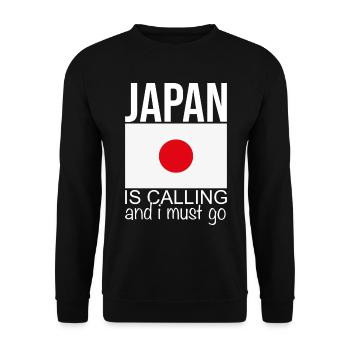 Japan Quote - Unisex Sweatshirt - black - Front - Alina (178cm) & Michal (187cm)