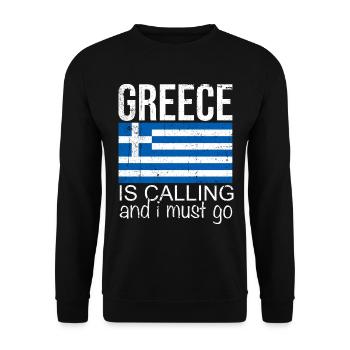 Grèce Dicton - Sweat-shirt Unisexe - noir - Devant - Alina (178cm) & Michal (187cm)
