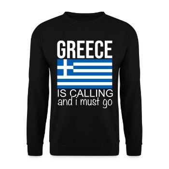 Grèce Dicton - Sweat-shirt Unisexe - noir - Devant - Alina (178cm) & Michal (187cm)