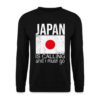 Japan Quote - Unisex Sweatshirt - black - Front - Alina (178cm) & Michal (187cm)