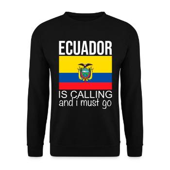 Ecuador Spruch - Unisex Pullover - Schwarz - Vorne - Alina (178cm) & Michal (187cm)