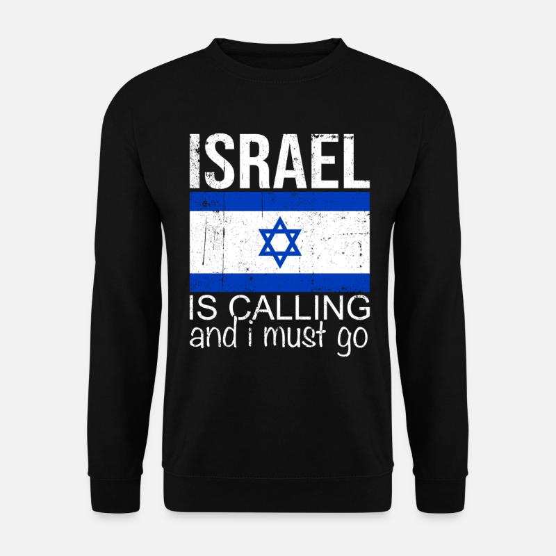 Israel Spruch - Unisex Pullover - Schwarz