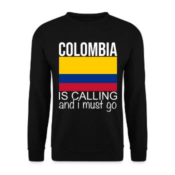 Colombia quote - Unisex Sweatshirt - black - Front - Alina (178cm) & Michal (187cm)