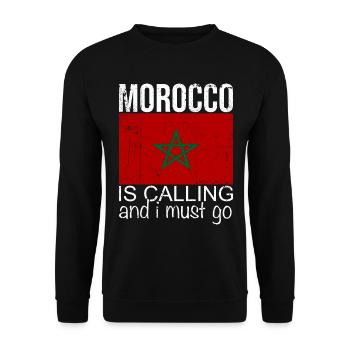 Citation Maroc - Sweat-shirt Unisexe - noir - Devant - Alina (178cm) & Michal (187cm)