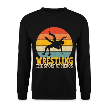 Lutte Lutteurs Lutteurs - Sweat-shirt Unisexe - noir - Devant - Alina (178cm) & Michal (187cm)