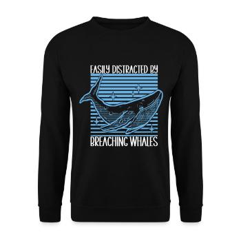 Observateurs de baleines - Sweat-shirt Unisexe - noir - Devant - Alina (178cm) & Michal (187cm)