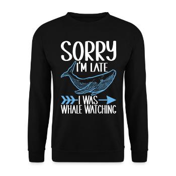 Whale Watchers - Unisex Sweatshirt - black - Front - Alina (178cm) & Michal (187cm)