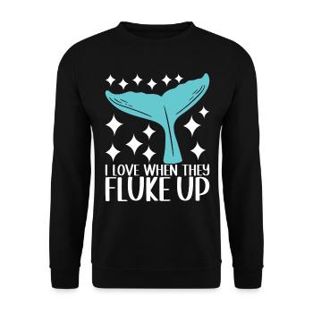 Whale Watchers - Unisex Sweatshirt - black - Front - Alina (178cm) & Michal (187cm)