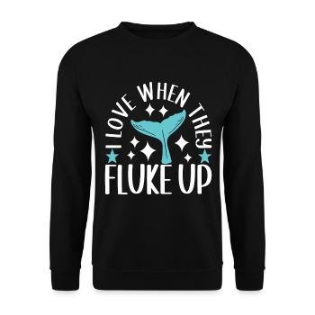 Observateurs de baleines - Sweat-shirt Unisexe - noir - Devant - Alina (178cm) & Michal (187cm)