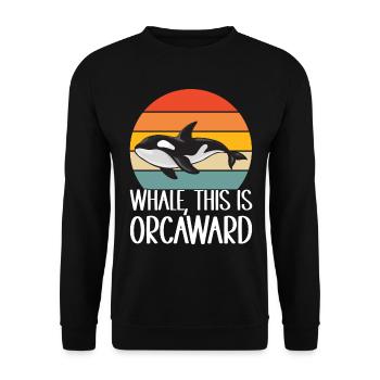 Orques d’observation des baleines - Sweat-shirt Unisexe - noir - Devant - Alina (178cm) & Michal (187cm)
