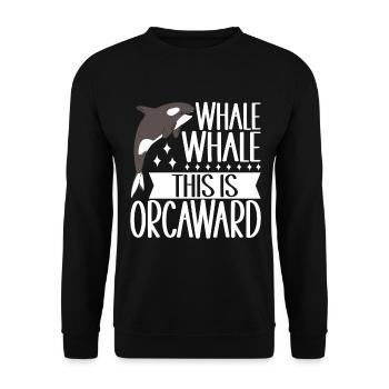 Orques d’observation des baleines - Sweat-shirt Unisexe - noir - Devant - Alina (178cm) & Michal (187cm)