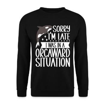 Orques d’observation des baleines - Sweat-shirt Unisexe - noir - Devant - Alina (178cm) & Michal (187cm)