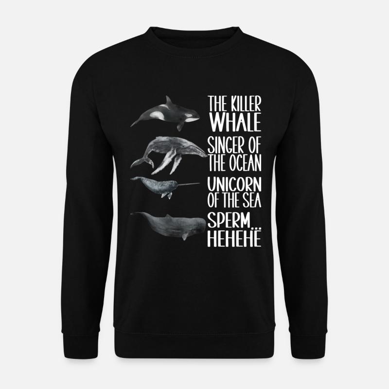 Observateurs de baleines - Sweat-shirt Unisexe - noir