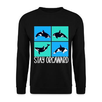Orques d’observation des baleines - Sweat-shirt Unisexe - noir - Devant - Alina (178cm) & Michal (187cm)