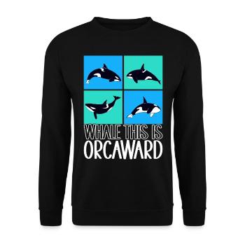 Orques d’observation des baleines - Sweat-shirt Unisexe - noir - Devant - Alina (178cm) & Michal (187cm)