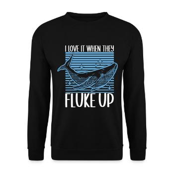 Whale Watchers - Unisex Sweatshirt - black - Front - Alina (178cm) & Michal (187cm)