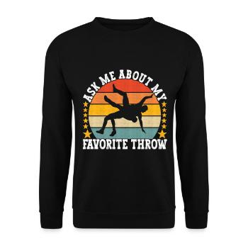 Lutte Lutteurs Lutteurs - Sweat-shirt Unisexe - noir - Devant - Alina (178cm) & Michal (187cm)