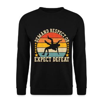 Lutte Lutteurs Lutteurs - Sweat-shirt Unisexe - noir - Devant - Alina (178cm) & Michal (187cm)